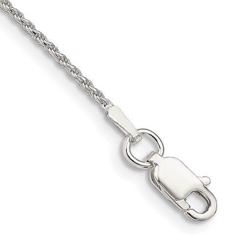 Sterling Silver 925 Diamond-cut Rope Chain Necklace Bracelet Anklet 7",8",9",10",14".16",18",20",22",24",26",28", 30" or 36" different width - Lazuli