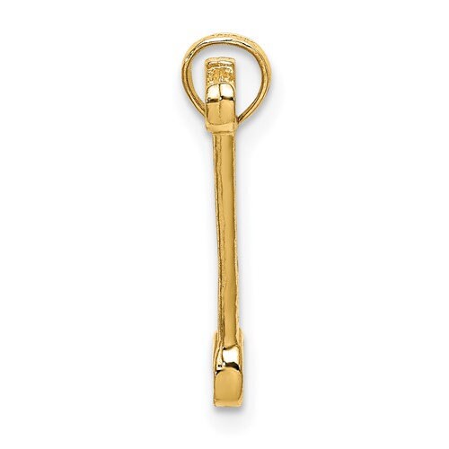 14K or 10K 3D Solid Yellow Gold Open-Ended Wrench Charm Pendant .6" Long x .4" Wide. Occupation Handyman. Great 4 Necklace / Charm Bracelet