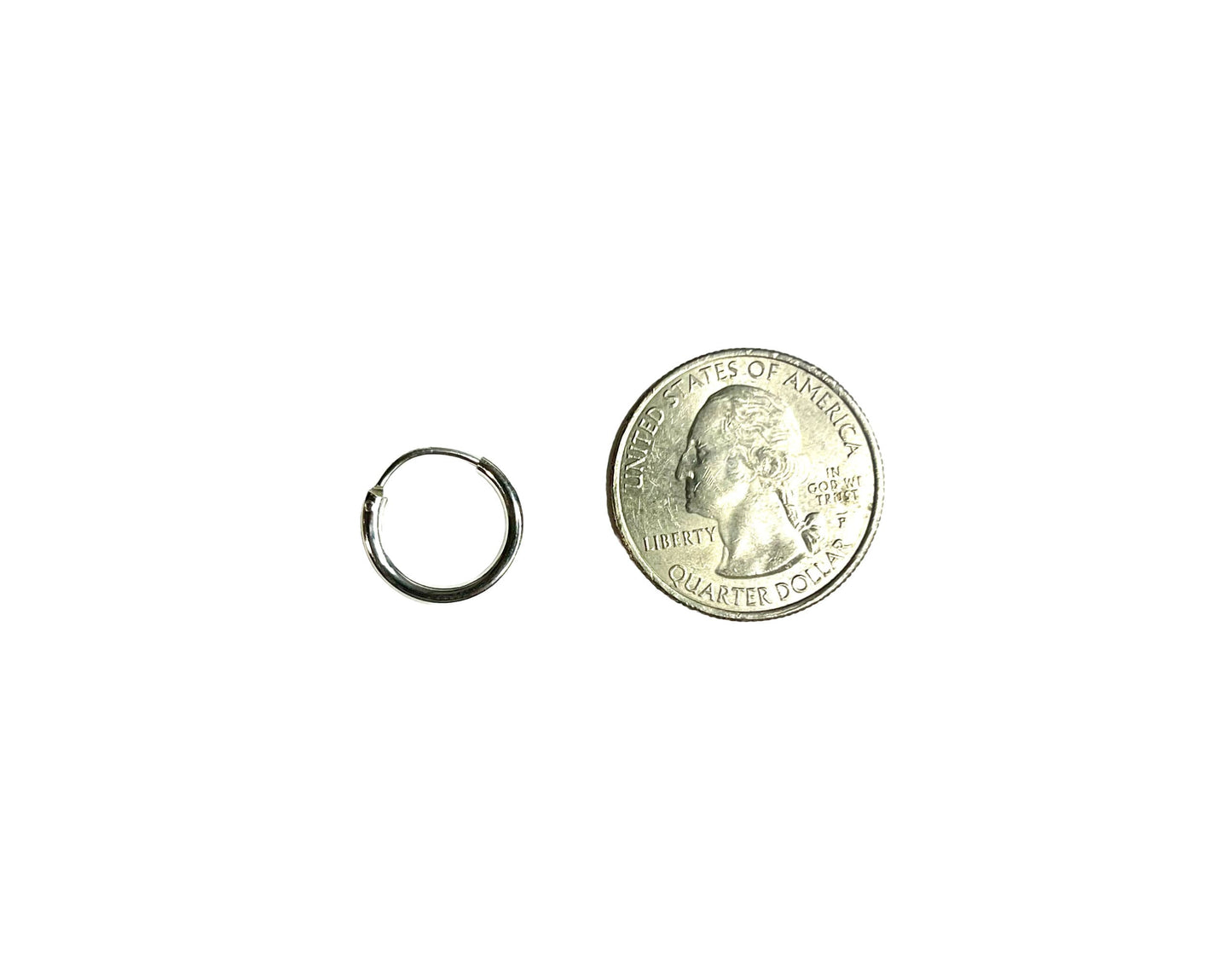 925 Sterling Silver 2mm Endless Hoop Earrings different sizes, Simple Minimalist Tarnish Resistant all sizes piercing everyday wear.