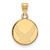 14k Gold LogoArt U.S. Air Force Small Disc Pendant