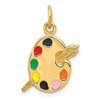 14k Multi-color Enameled Artist Palette Charm