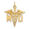 14k Large M.D. Caduceus Charm