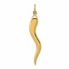 14k Large 3-D Italian Horn Charm