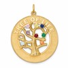 14k Multi-color CZ TREE OF LIFE Pendant
