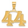 14k Polished Etched Number 44 Pendant