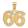 14k Polished Etched Number 66 Pendant