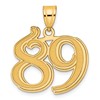 14k Polished Etched Number 89 Pendant