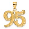 14k Polished Etched Number 95 Pendant