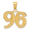 14k Polished Etched Number 96 Pendant