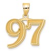 14k Polished Etched Number 97 Pendant