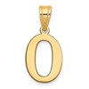14k Polished Number 0 Pendant