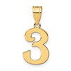 14k Polished Number 3 Pendant