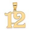14k Polished Number 12 Pendant