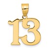 14k Polished Number 13 Pendant