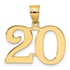 14k Polished Number 20 Pendant