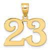 14k Polished Number 23 Pendant