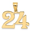 14k Polished Number 24 Pendant