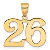 14k Polished Number 26 Pendant
