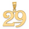 14k Polished Number 29 Pendant