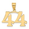 14k Polished Number 44 Pendant