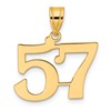 14k Polished Number 57 Pendant