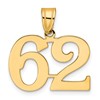 14k Polished Number 62 Pendant