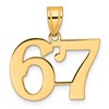 14k Polished Number 67 Pendant
