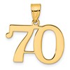 14k Polished Number 70 Pendant