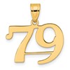 14k Polished Number 79 Pendant