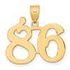 14k Polished Number 86 Pendant