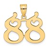 14k Polished Number 88 Pendant