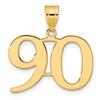 14k Polished Number 90 Pendant