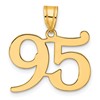14k Polished Number 95 Pendant