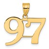 14k Polished Number 97 Pendant