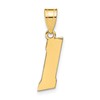 14k Polished Block Number 1 Pendant