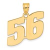 14k Polished Block Number 56 Pendant