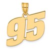 14k Polished Block Number 95 Pendant