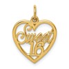 14k SWEET 16 in Heart Charm
