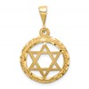 14k Star Of David Round Charm
