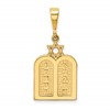 14K Polished 10 Commandment Tablets with Star Of David Charm