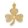 14k Filigree Shamrock Charm
