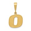 14k Textured Initial O Charm
