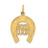 14k GOOD LUCK Horseshoe Charm