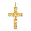 14k Nugget Cross Pendant