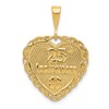 14k Reversible 25th ANNIVERSARY / OUR LOVE GROWS STRONGER EVERY YEAR Charm