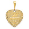 14k Reversible 50th ANNIVERSARY / OUR LOVE GROWS STRONGER EVERY YEAR Charm