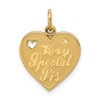 14k VERY SPECIAL SIS Heart Charm