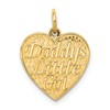14k DADDYS LITTLE GIRL Heart Charm