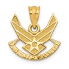 14k Yellow Gold U.S. Air Force Winged Pendant