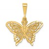 14k Diamond-cut Butterfly Charm